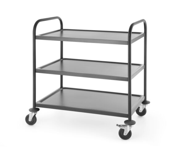Hendi Serveerwagen RVS 3 laags zwart
