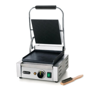 Hendi contactgrill enkel | glad-geribbeld