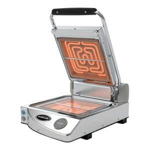 Spidocook contactgrill "Spidoglass" enkel vitrokeramisch programmeerbaar | glad-glad