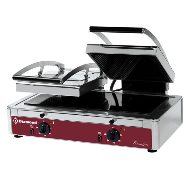 Diamond contactgrill dubbel vitrokeramisch "Panini Line"