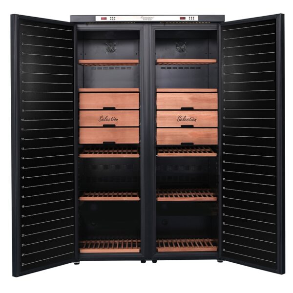 Temptech Connoisseur Wijnbewaarkast 1 Zone 434 Flessen Dubbele Deuren