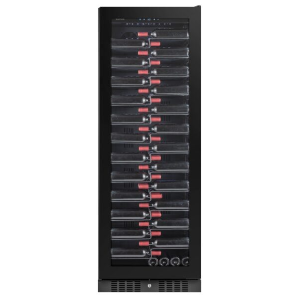 Temptech Copenhagen Wijnkoelkast zwart 1 Zone 143 Flessen Deur Rechts Labelview