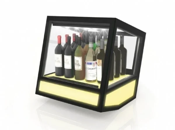 Sayl wijnkoelvitrine QBO-R met instelbare LED verlichting 1 zone 20 flessen