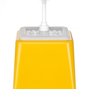 Sausdispenser met pomp, HENDI, 2,5L, Geel, 230x210x(H)327mm