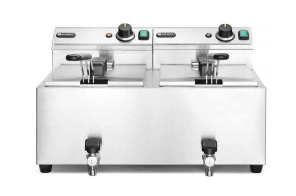 Hendi Friteuse Profi Line met aftapkraan - 2 x 8 ltr