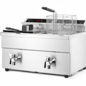 Hendi Inductie friteuse met aftapkraan - 2 x 8 ltr