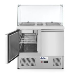 Arktic Saladette met 2 deuren en glazen vitrine | Inhoud 300L