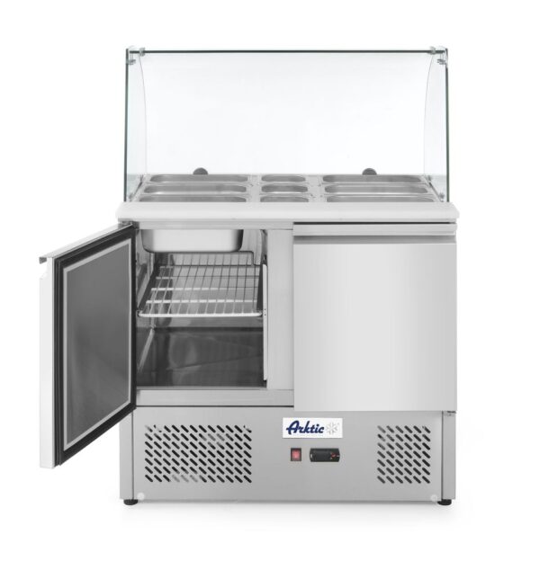 Arktic Saladette met 2 deuren en glazen vitrine | Inhoud 300L