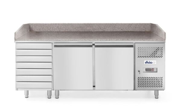 Arktic Pizzawerkbank met 2 deuren en 7 lades | Inhoud 280L