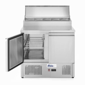 Arktic Saladette met 2 deuren en verhoogde GN vitrine | Inhoud 300 ltr