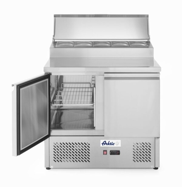 Arktic Saladette met 2 deuren en verhoogde GN vitrine | Inhoud 300 ltr