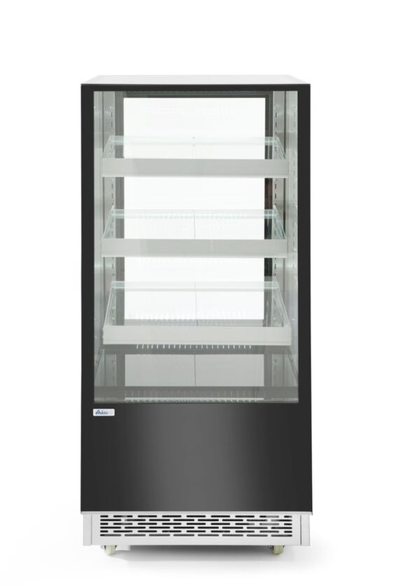 Hendi koelvitrine	300L | met 3 schuine schappen |