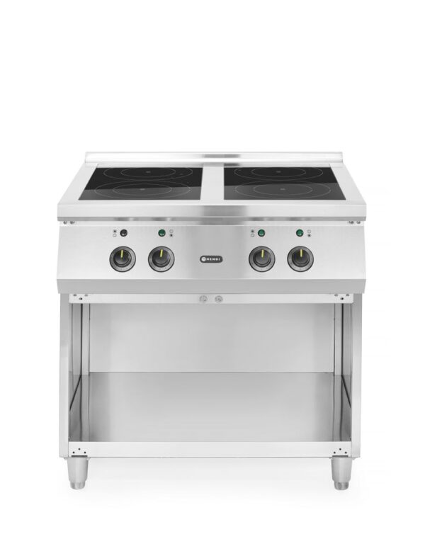 Inductiefornuis met 4 kookplaten, HENDI, 400V/17000W, 800x720x(H)854mm