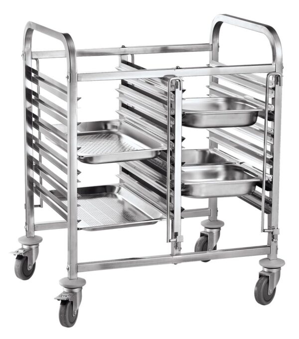 Dubbele regaalwagen - 12 x GN 1/1, HENDI, 810x610x(H)960mm