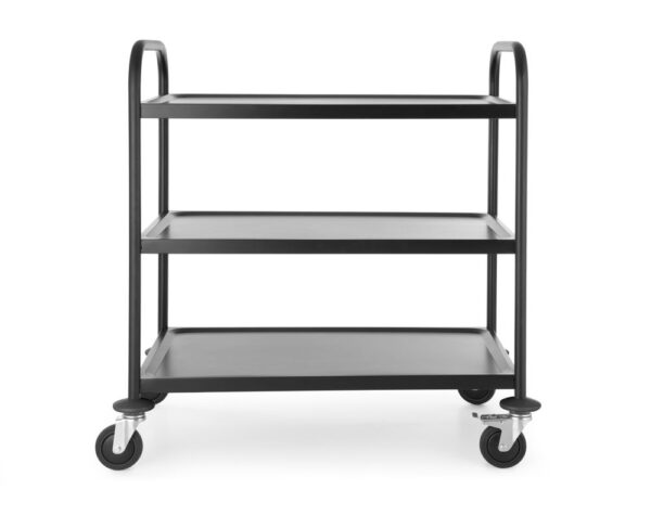 Hendi serveerwagen | 905 x 585 x 945 mm | mat zwart | rvs