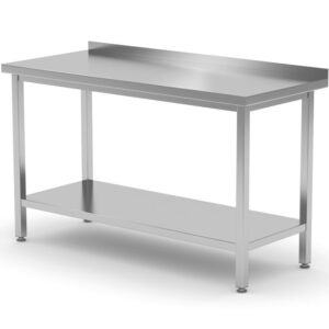 Hendi Budget Line RVS werktafel met opstaande rand | Flat pack | Diepte 600 mm | Diverse maten