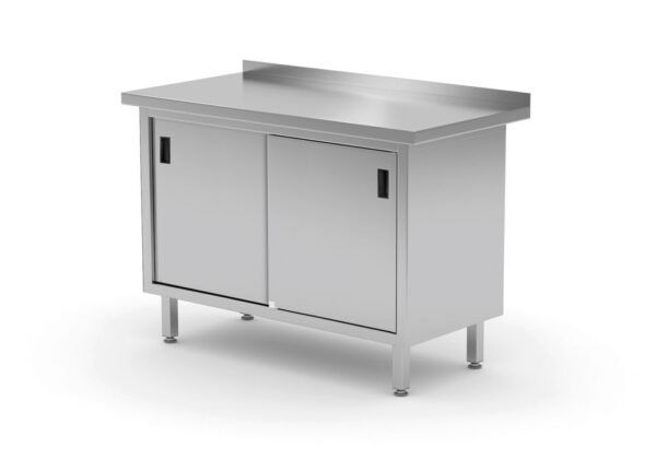 Wandwerktafel met kast | gelast | schuifdeuren 800x600x850 mm