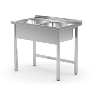 Hendi spoeltafel twee spoelbakken | 1000x600x850 mm |