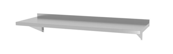 Hendi RVS wandplank met 2 bevestigingsbeugels in diverse maten