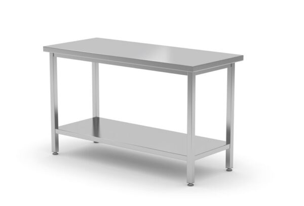 Hendi Budget Line werktafel met schap | Flat Pack | Diepte 600 mm | Diverse maten