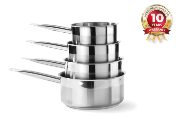 Hendi RVS Steelpan zonder deksel | Geschikt Voor Alle Hitte Bronnen | Diverse Maten