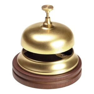 EMGA bel (balie/receptie) | Ø11,0cm | houten voet