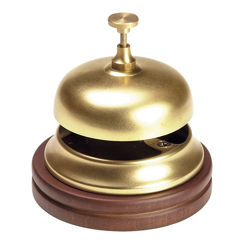 EMGA bel (balie/receptie) | Ø11,0cm | houten voet