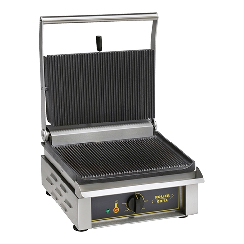 Roller Grill contactgrill | geribbeld | RVS |