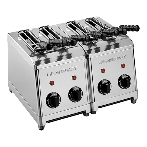 Milantoast tosti apparaat | 4-tangen | RVS |