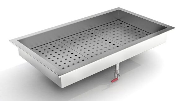 CRUSHED ICE BAK VOOR PRESENTATIE | INBOUW RVS AISI 304 | DIVERSE GN MATEN