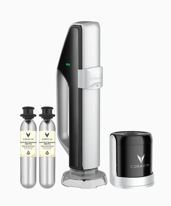 Coravin Sparkling Wijn/Champagne bewaarsysteem | Zwart/zilver