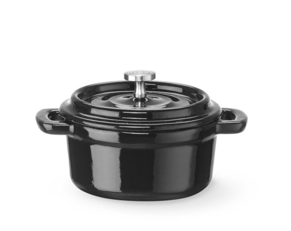 Braadpan geëmailleerd gietijzer, HENDI, 0,27L, Zwart, 130x100x(H)48mm