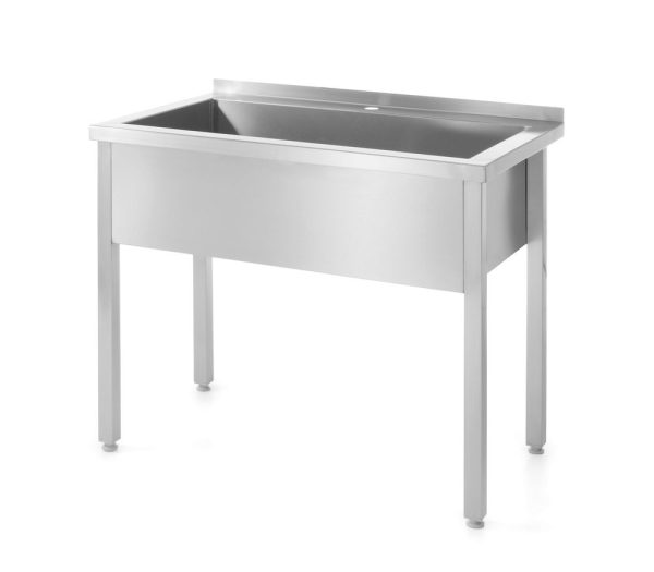 Tafel met enkele spoelbak – gelast, HENDI, Profi Line, 800x600x(H)850mm