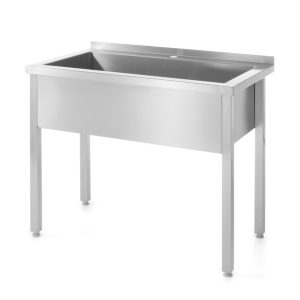 Tafel met enkele spoelbak – gelast, HENDI, Profi Line, 1000x600x(H)850mm
