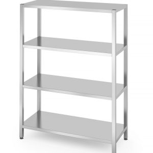 Opbergrek met 4 volledige planken – geschroefd, HENDI, Kitchen Line, 1200x500x(H)1800mm