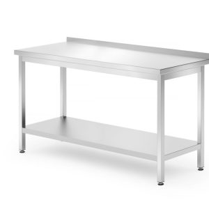 Wandtafel met plank – geschroefd, diepte 700 mm, HENDI, Profi Line, 1400x700x(H)850mm