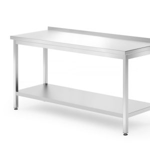 Wandtafel met plank – geschroefd, diepte 700 mm, HENDI, Profi Line, 1600x700x(H)850mm