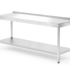 Wandtafel met plank – geschroefd, diepte 700 mm, HENDI, Profi Line, 1800x700x(H)850mm
