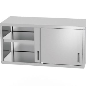 Wandkast – gelast, met schuifdeuren, HENDI, Profi Line, 800x300x(H)600mm