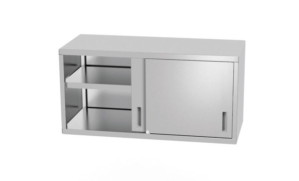 Wandkast – gelast, met schuifdeuren, HENDI, Profi Line, 800x300x(H)600mm