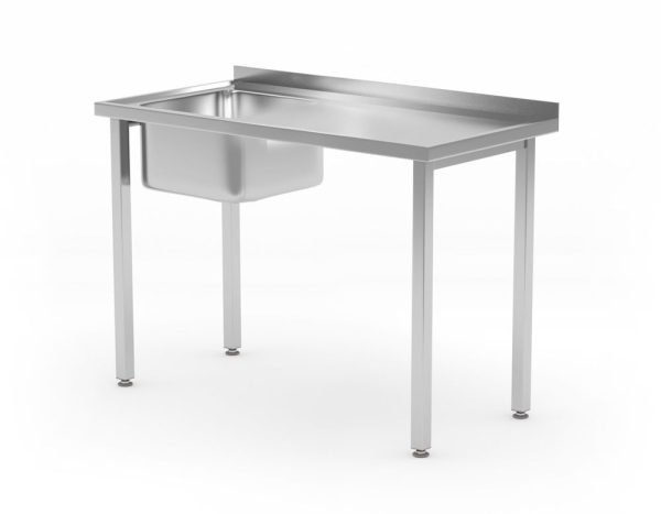 Spoeltafel, met bouten, HENDI, Kitchen Line, 1000x600x(H)850mm