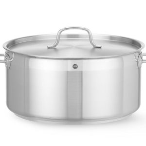 Kookpan laag - met deksel, HENDI, Profi Line, 12L, ⌀320x(H)150mm
