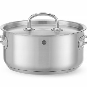 Kookpan laag - met deksel, HENDI, Kitchen Line, 2,9L, ⌀200x(H)95mm