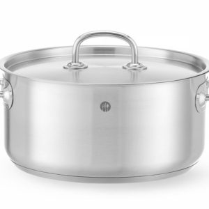 Kookpan laag - met deksel, HENDI, Kitchen Line, 4,9L, ⌀240x(H)110mm
