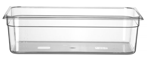GN Container 1/1 polycarbonaat, HENDI, Profi Line, GN 1/1, 21L, Transparant, 530x325x(H)150mm