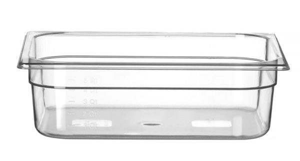 GN Container 1/2 polycarbonaat, HENDI, Profi Line, GN 1/2, 6,5L, Transparant, 325x265x(H)100mm