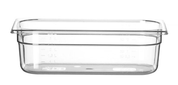 GN Container 1/3 polycarbonaat, HENDI, Profi Line, GN 1/3, 4L, Transparant, 325x176x(H)100mm