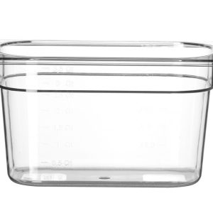GN Container 1/4 polycarbonaat, HENDI, Profi Line, GN 1/4, 4L, Transparant, 265x162x(H)150mm