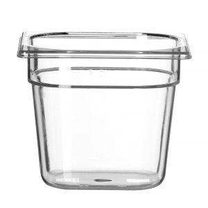 GN Container 1/6 polycarbonaat, HENDI, Profi Line, GN 1/6, 2,4L, Transparant, 176x162x(H)150mm
