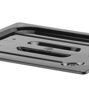 Deksel voor GN containers zwart polycarbonaat, HENDI, GN 1/2, Zwart, 325x265mm